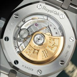 Đồng Hồ Audemars Piguet Rep Cao Cấp Royal Oak Frosted Gold 15454BC Mặt Đen Xưởng APS 37mm (2)