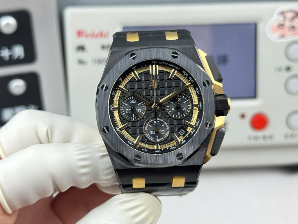 Đồng Hồ Audemars Piguet Replica 11 Royal Oak Offshore Chronograph 26420CE Vỏ Gốm Đen Máy Cơ Thụy Sỹ 43mm (2)
