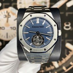 Đồng Hồ Audemars Piguet Replica 11 Royal Oak Selfwinding Flying Tourbillon 26730TI Mặt Xanh Phun Cát 41mm (2)