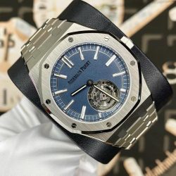 Đồng Hồ Audemars Piguet Replica 11 Royal Oak Selfwinding Flying Tourbillon 26730TI Mặt Xanh Phun Cát 41mm (2)