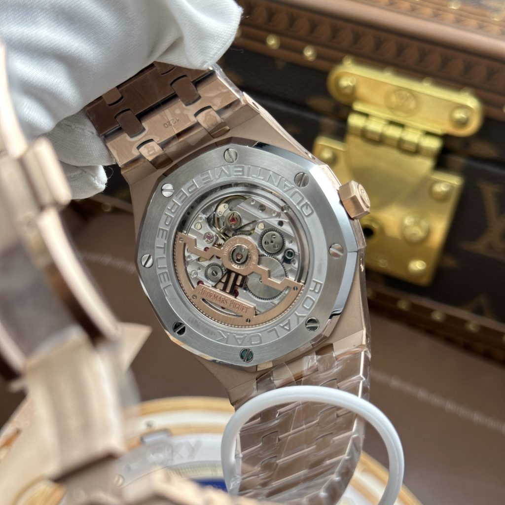 Đồng Hồ Audemars Piguet Royal Oak Perpetual Calendar 26574OR Chế Tác Mặt Xanh Lam Hoạ Tiết Grande Tapisserie 41mm (2)