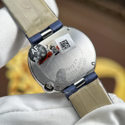 Đồng Hồ Cartier Ballon Blanc Rep 1 1 Nữ Viền Đính Đá Dây Da Nhà Máy AF 30mm (2)