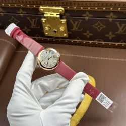 Đồng Hồ Cartier Ballon Blanc Replica 11 Nữ Máy Pin Dây Da Nhà Máy AF 30mm (2)