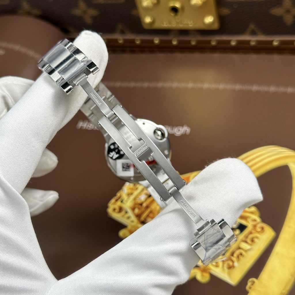 Đồng Hồ Cartier Ballon Bleu W4BB0037 Rep Cao Cấp Mặt Hồng Dây Kim Loại Xưởng AF 33mm (2)