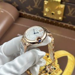 Đồng Hồ Cartier Ballon Bleu WGBB0054 Chế Tác Mạ Vàng Hồng Máy Pin Nhà Máy AF 33mm (2)