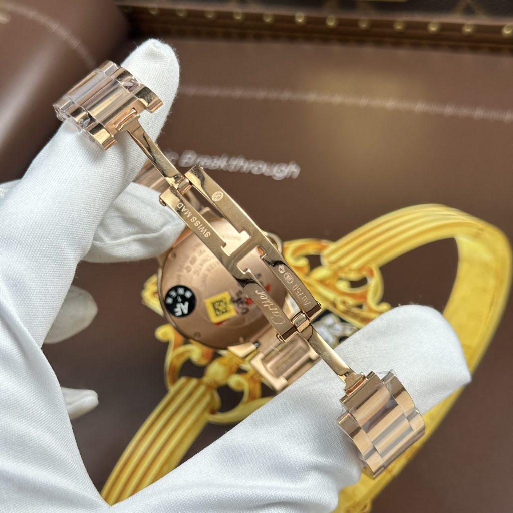 Đồng Hồ Cartier Ballon Bleu WGBB0054 Chế Tác Mạ Vàng Hồng Máy Pin Nhà Máy AF 33mm (2)