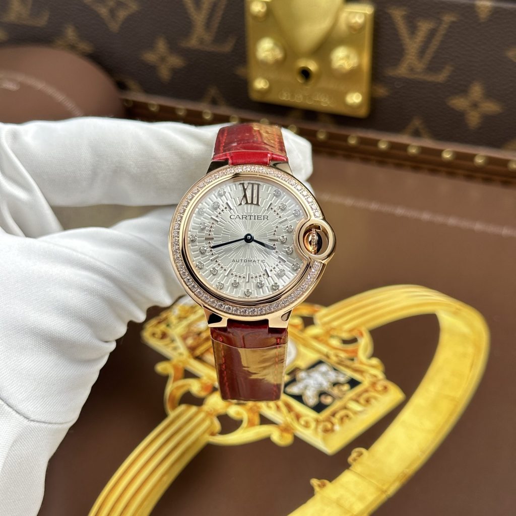 Đồng Hồ Cartier Replica 11 Ballon Bleu De Cartier WJBB0033 Nữ Đính Đá Xưởng AF 33mm (2)
