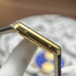 Đồng Hồ Cartier Tank Louis Fake 11 Mặt Trắng Dây Da Màu Xám 27.8×38 (2)