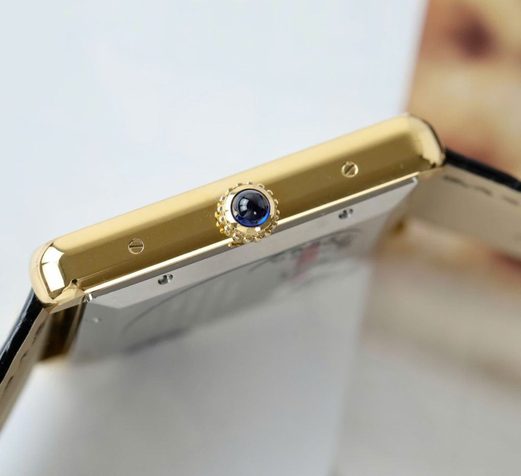 Đồng Hồ Cartier Tank Solo Replica 11 Vỏ Mạ Vàng Mặt Trắng Nhà Máy AF 41mm (2)