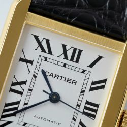 Đồng Hồ Cartier Tank Solo Replica 11 Vỏ Mạ Vàng Mặt Trắng Nhà Máy AF 41mm (2)