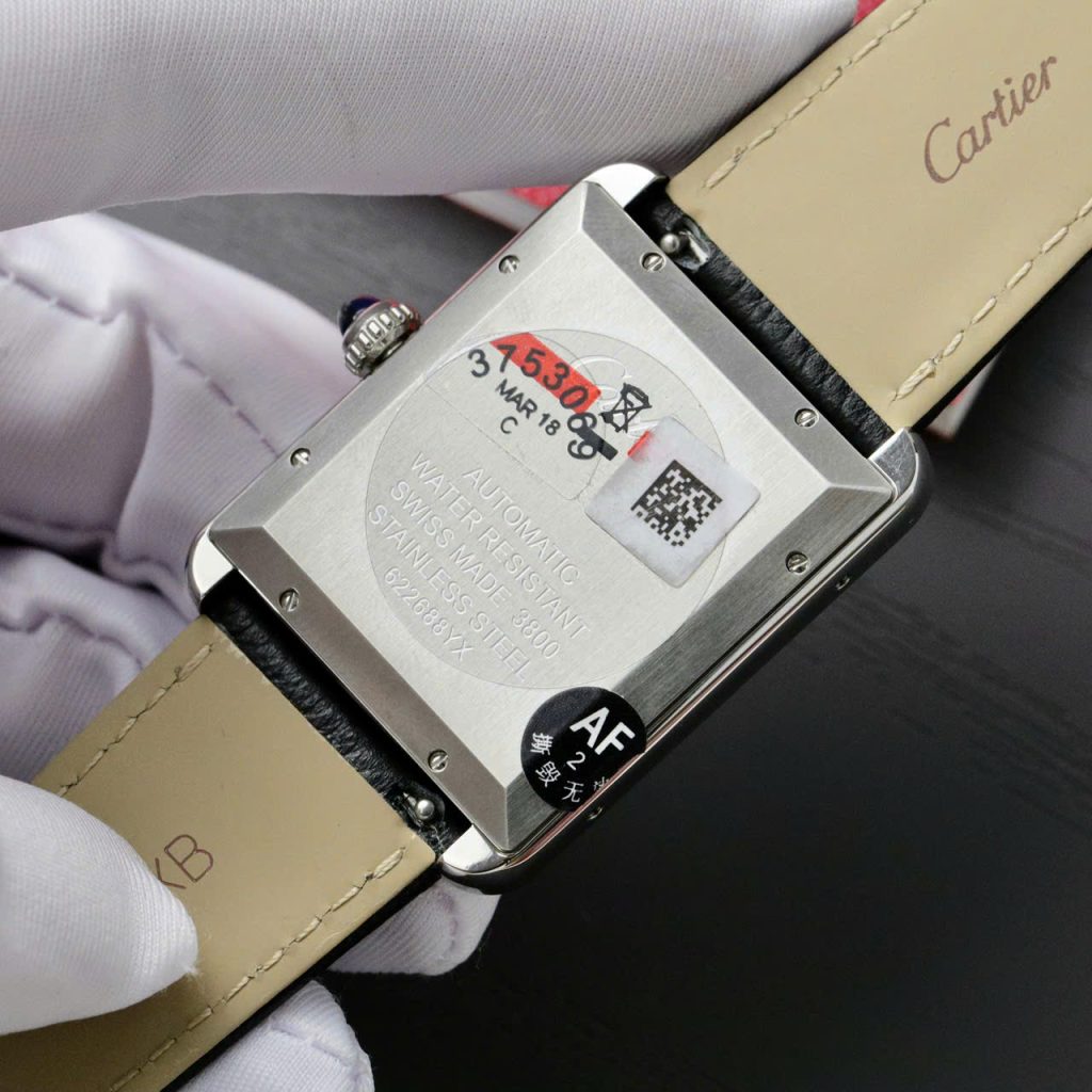 Đồng Hồ Cartier Tank Solo Replica Cao Cấp Mặt Trắng Máy Cơ Tự Động Nhà Máy AF 41mm (2)