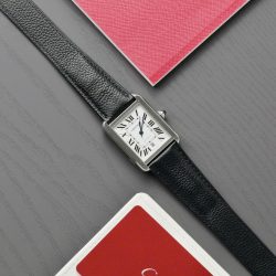 Đồng Hồ Cartier Tank Solo Replica Cao Cấp Mặt Trắng Máy Cơ Tự Động Nhà Máy AF 41mm (2)