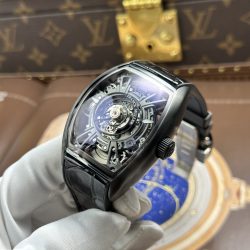 Đồng Hồ Franck Muller Chế Tác Curvex CX Grand Central Mặt Lộ Cơ Bộ Chuyển Động Tourbillon 42x56mm (2)