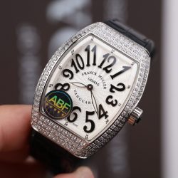 Đồng Hồ Franck Muller V32 Replica 11 Màu Đen Máy Pin Thụy Sỹ Nhà Máy ABF 36mm (2)