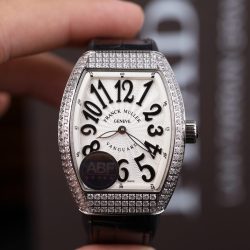 Đồng Hồ Franck Muller V32 Replica 11 Màu Đen Máy Pin Thụy Sỹ Nhà Máy ABF 36mm (2)