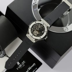 Đồng Hồ Hublot Big Bang Tourbillon Chế Tác Mặt Lộ Cơ Dây Cao Su 44mm (2)