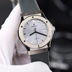 Đồng Hồ Hublot Classic Fusion Replica Cao Cấp Mặt Màu Xám Vỏ Titanium Siêu Nhẹ Xưởng JJZ 42mm (2)