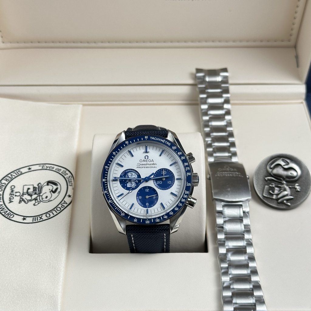 Đồng Hồ Omega Chế Tác Speedmaster Silver Snoopy 50th Anniversary New 2025 42mm (14)