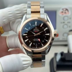 Đồng Hồ Omega Seamaster GMT Chế Tác Mặt Đen Máy Cơ Thụy Sỹ Nhà Máy VS 41 (2)