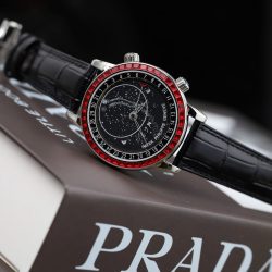 Đồng Hồ Patek Philippe Chế Tác Grand Complications 6104G Màu Đen Viền Đính Đá Đỏ 40mm (2)