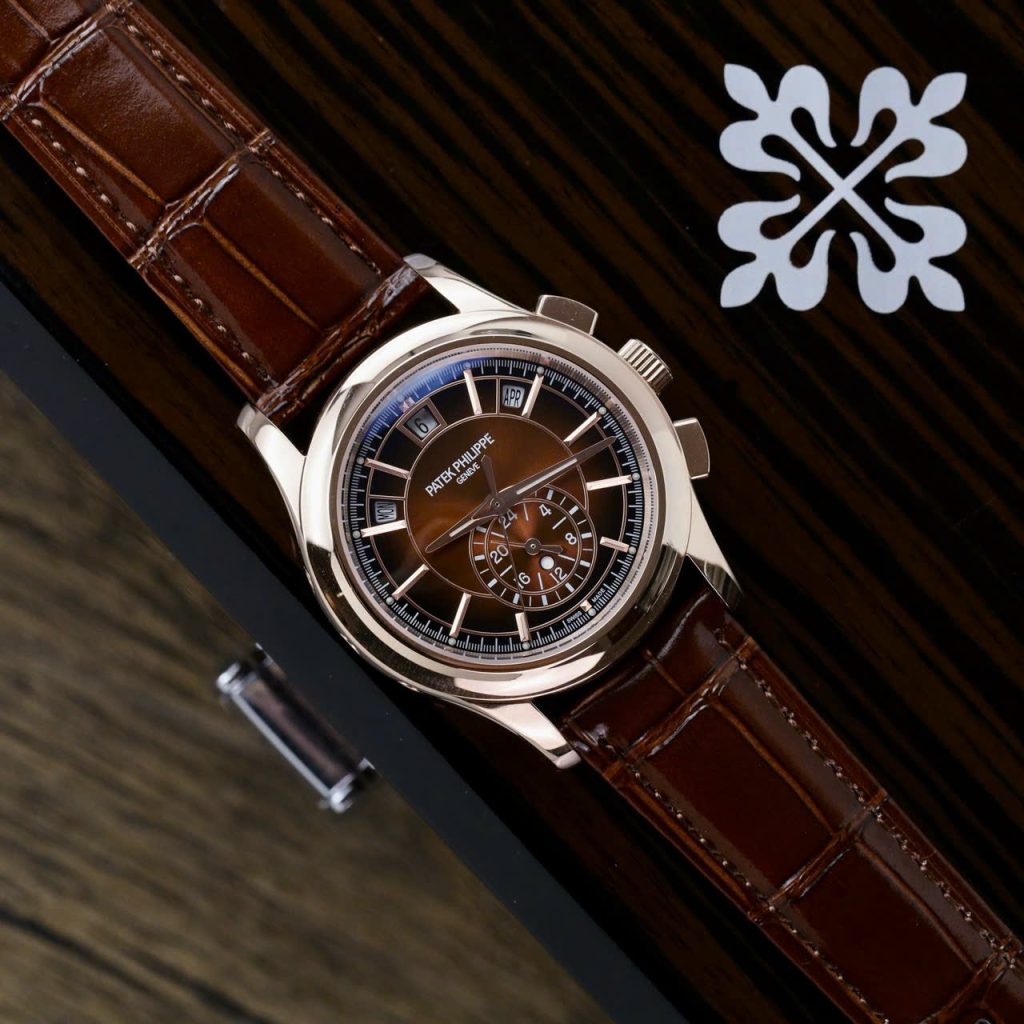 Đồng Hồ Patek Philippe Complications 5905R Replica 11 Mặt Nâu Máy Cơ Thụy Sỹ 42mm (2)
