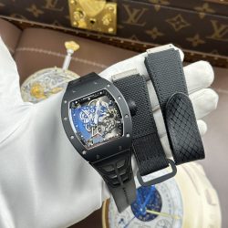 Đồng Hồ Richard Mille RM055 Chế Tác Màu Đen Vỏ Gốm Nhà Máy ZF 49.9×42 (2)