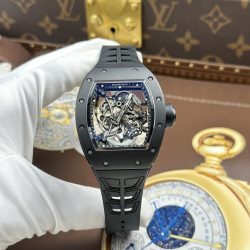 Đồng Hồ Richard Mille RM055 Chế Tác Màu Đen Vỏ Gốm Nhà Máy ZF 49.9×42 (2)
