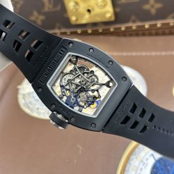 Đồng Hồ Richard Mille RM055 Chế Tác Vỏ Gốm Đen Viền Trắng Xưởng ZF 49.9×42 (2)
