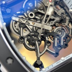 Đồng Hồ Richard Mille RM055 Chế Tác Vỏ Gốm Đen Viền Trắng Xưởng ZF 49.9×42 (2)
