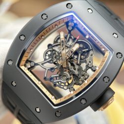 Đồng Hồ Richard Mille RM055 Replica 11 Vỏ Gốm Đen Viền Màu Đồng Xưởng ZF 49.9×42 (2)