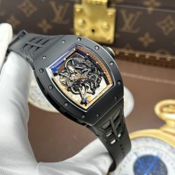 Đồng Hồ Richard Mille RM055 Replica 11 Vỏ Gốm Đen Viền Màu Đồng Xưởng ZF 49.9×42 (2)