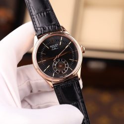Đồng Hồ Rolex Cellini Dual Time 50525 Chế Tác Mặt Đen Vỏ Bọc Vàng Hồng 18K 39mm (2)