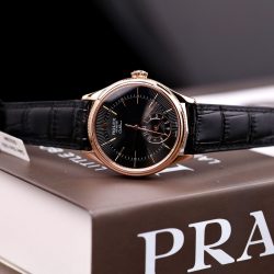Đồng Hồ Rolex Cellini Dual Time 50525 Chế Tác Mặt Đen Vỏ Bọc Vàng Hồng 18K 39mm (2)