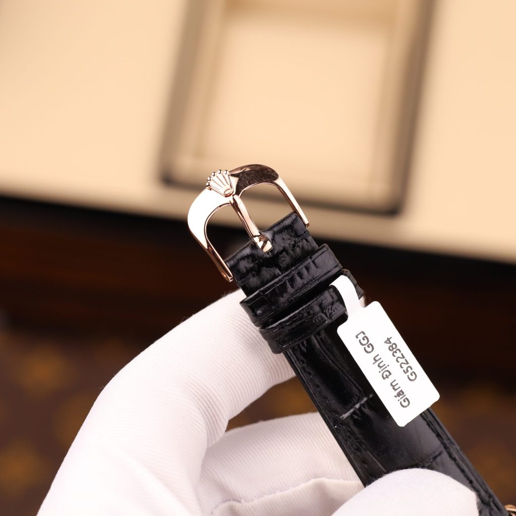 Đồng Hồ Rolex Cellini Dual Time 50525 Chế Tác Mặt Đen Vỏ Bọc Vàng Hồng 18K 39mm (2)