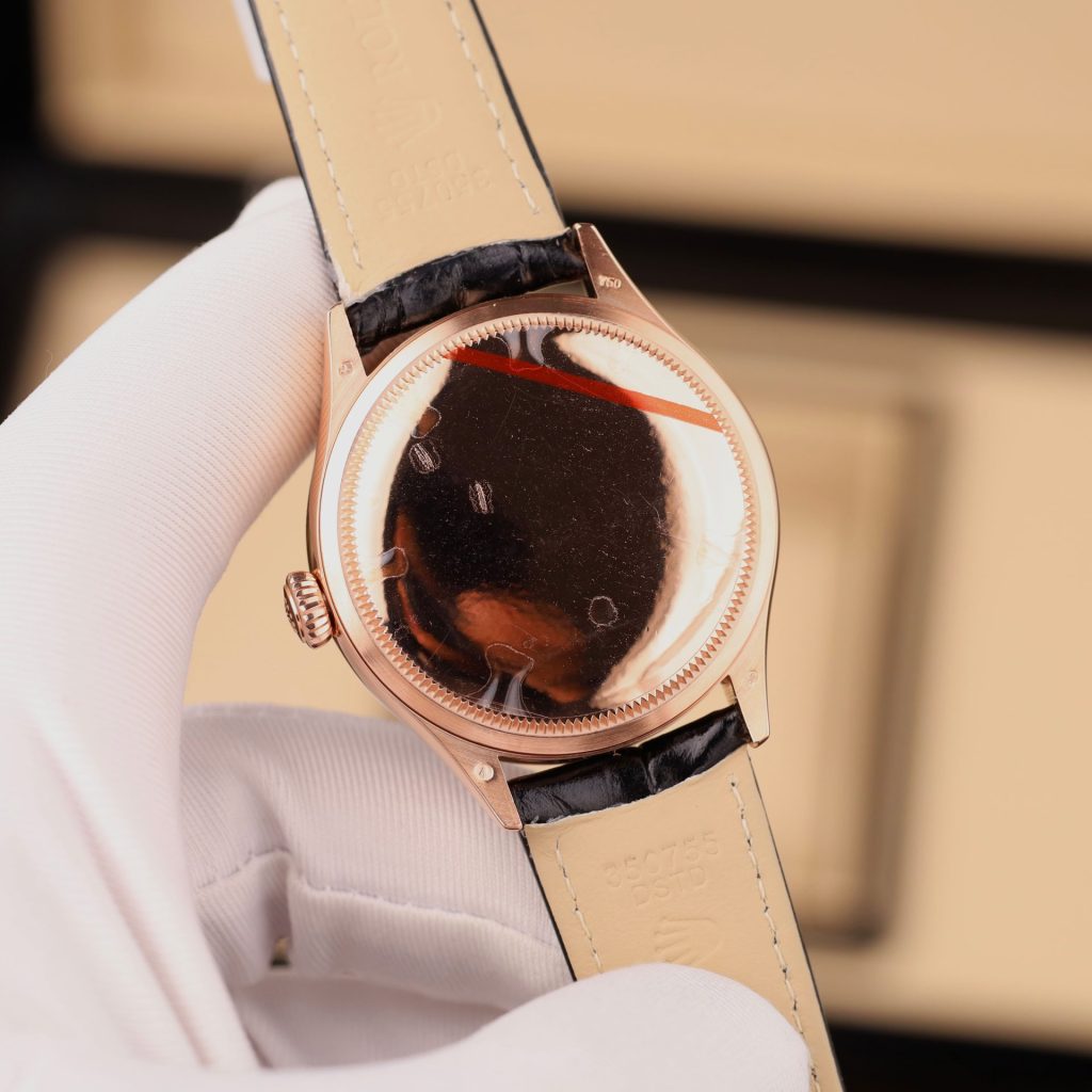 Đồng Hồ Rolex Cellini Dual Time 50525 Chế Tác Mặt Đen Vỏ Bọc Vàng Hồng 18K 39mm (2)