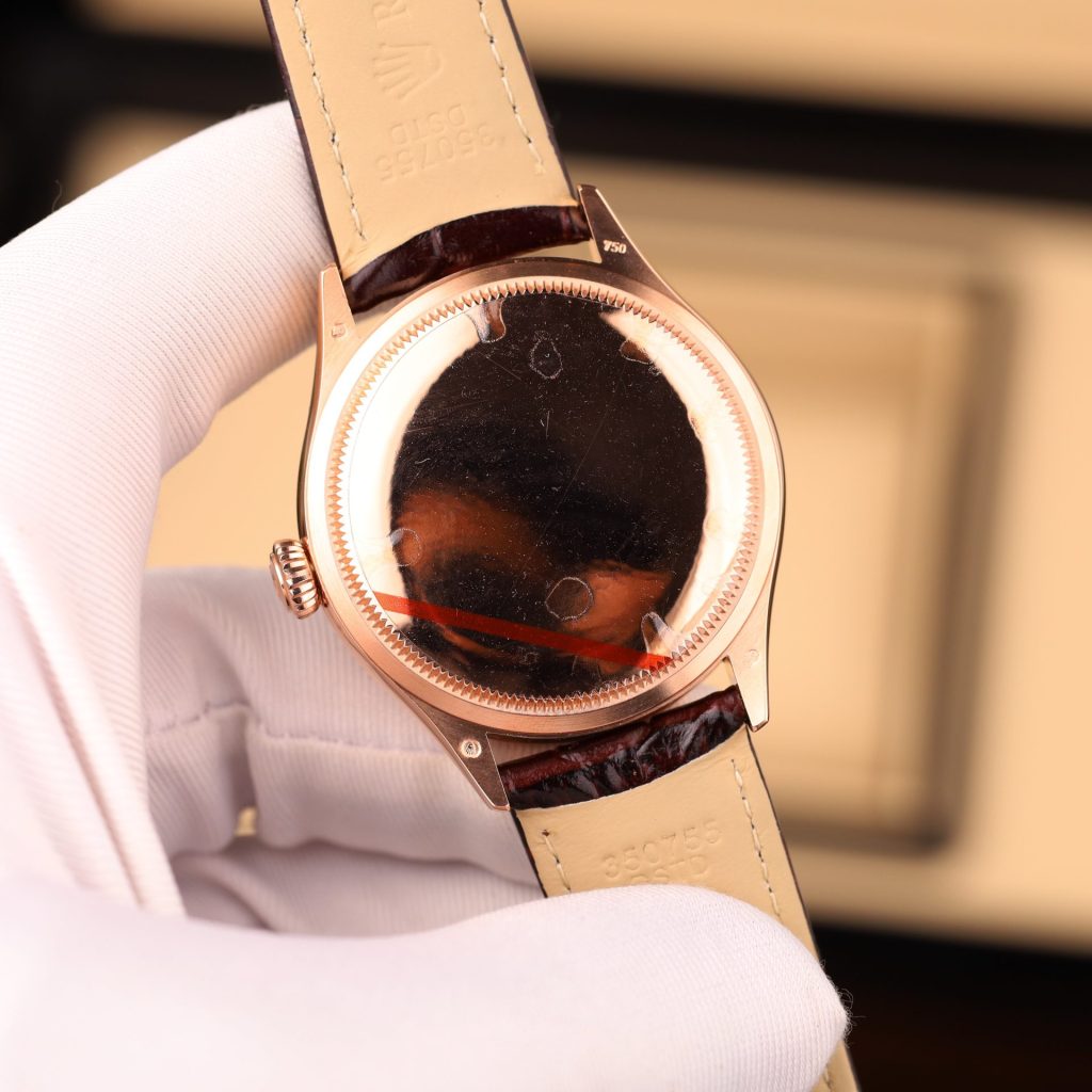 Đồng Hồ Rolex Cellini Dual Time 50525 Chế Tác Mặt Trắng Vỏ Bọc Vàng Thật 18K 39mm (1)