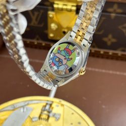 Đồng Hồ Rolex DateJust Replica 11 Mặt Khảm Xà Cừ Nâu Nhà Máy AR 31mm (2)