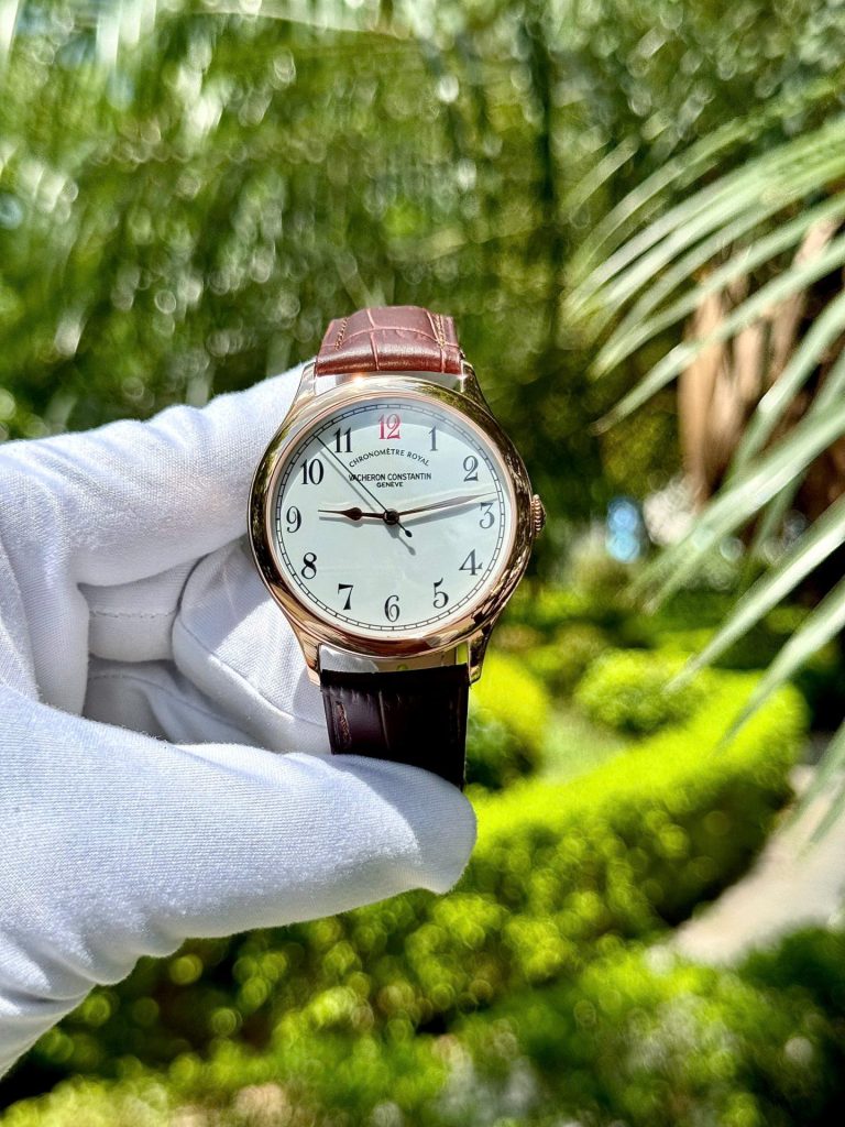 Đồng Hồ Vacheron Constantin Historiques 86122 Replica 11 Mạ Vàng Hồng Mặt Trắng 39mm (2)