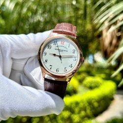 Đồng Hồ Vacheron Constantin Historiques 86122 Replica 11 Mạ Vàng Hồng Mặt Trắng 39mm (2)