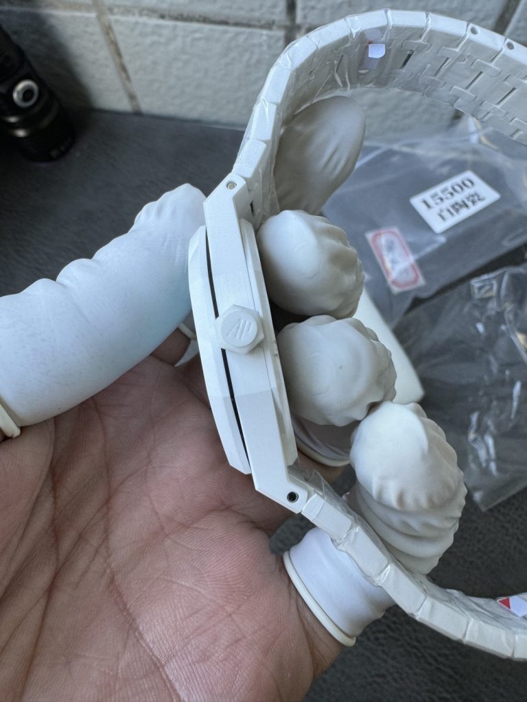 Đồng Hồ Audemars Piguet Royal Oak 15500 Chế Tác Vỏ Gốm Trắng Mặt Tiffany Xưởng APS 41mm (1)