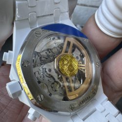 Đồng Hồ Audemars Piguet Royal Oak 26240 Chế Tác Vỏ Gốm Mặt Trắng Xưởng APS 41mm (1)