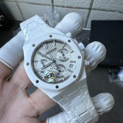 Đồng Hồ Audemars Piguet Royal Oak 26240 Chế Tác Vỏ Gốm Mặt Trắng Xưởng APS 41mm (1)