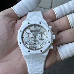 Đồng Hồ Audemars Piguet Royal Oak 26240 Chế Tác Vỏ Gốm Mặt Trắng Xưởng APS 41mm (1)