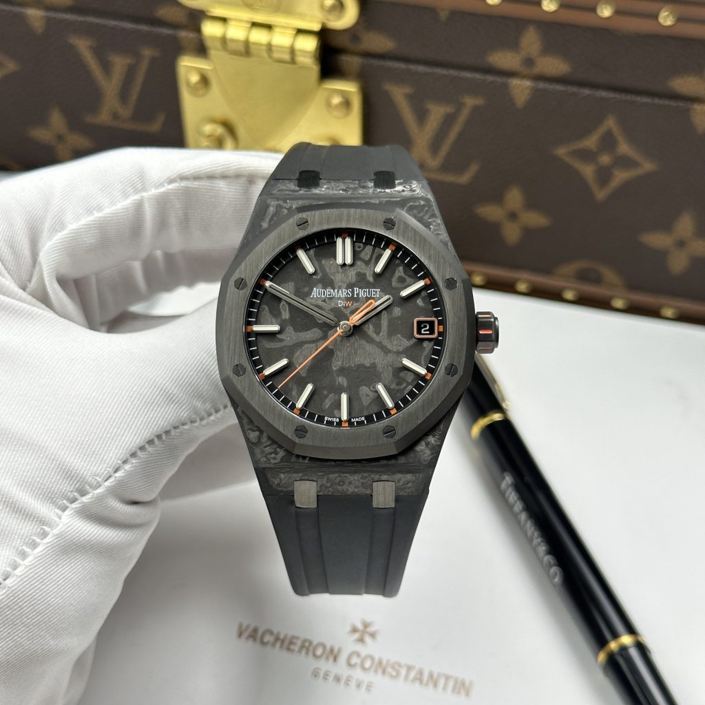 Đồng Hồ Audemars Piguet Royal Oak DiW 15500 Chế Tác Vỏ Carbon Kim Giây Màu Cam 41mm (2)