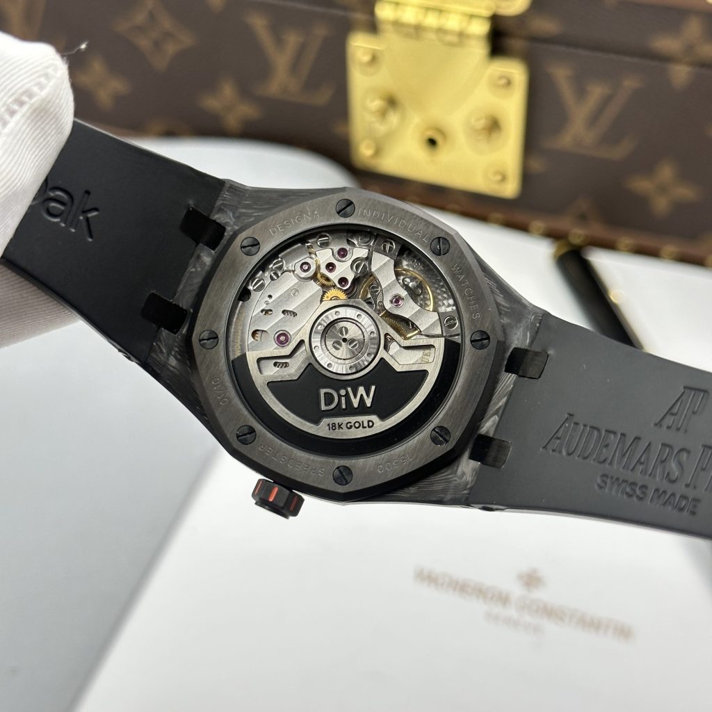 Đồng Hồ Audemars Piguet Royal Oak DiW 15500 Chế Tác Vỏ Carbon Kim Giây Màu Cam 41mm (2)