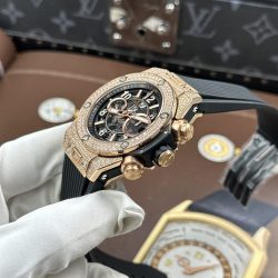 Đồng Hồ Hublot Big Bang Unico King Gold Replica 11 Đính Full Đá Máy Cơ Thuỵ Sỹ 45mm (2)