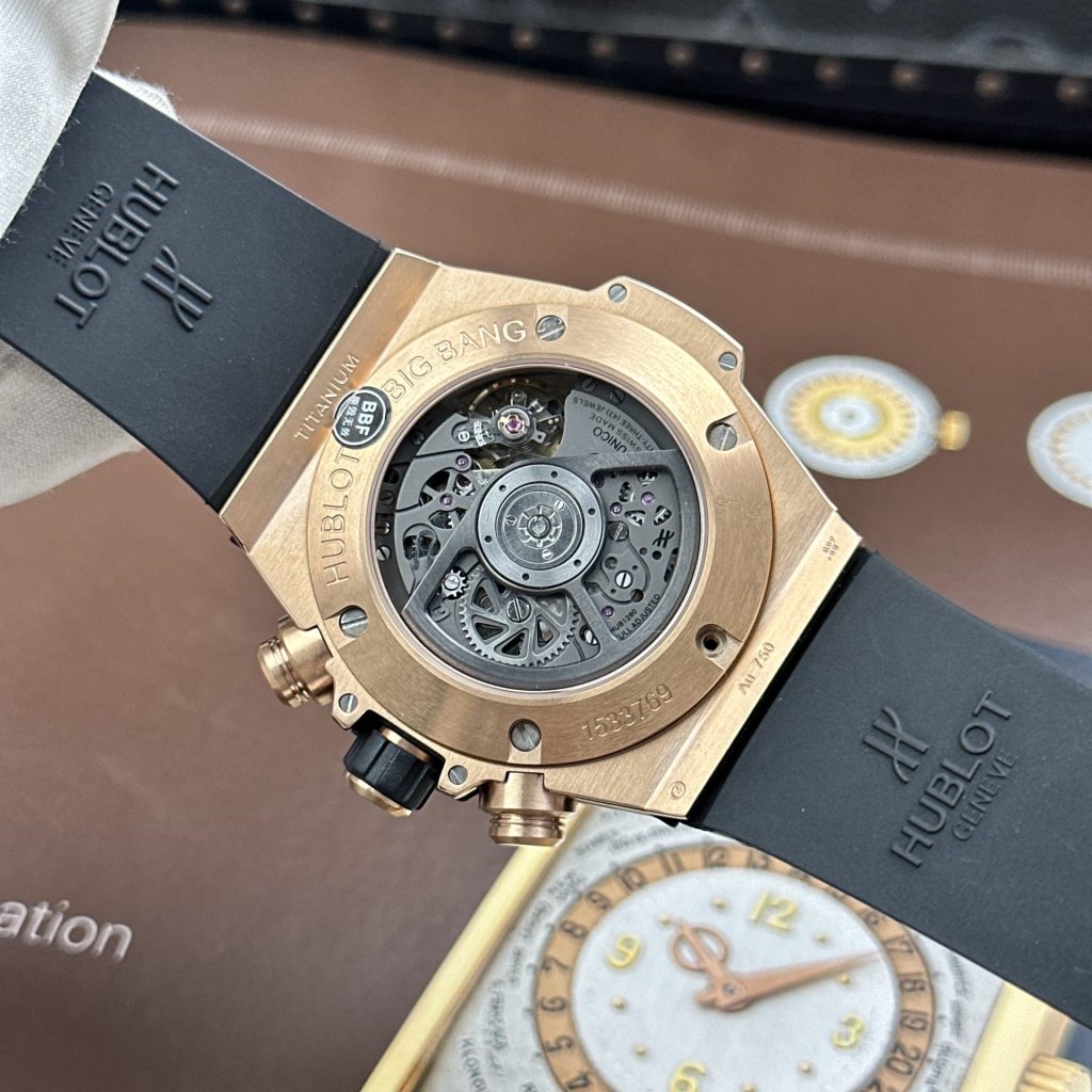 Đồng Hồ Hublot Big Bang Unico King Gold Replica 11 Đính Full Đá Máy Cơ Thuỵ Sỹ 45mm (2)