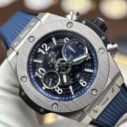 Đồng Hồ Hublot Big Bang Unico Titanium Replica 11 Màu Xanh Dương Máy Cơ Thuỵ Sỹ 42mm (2)