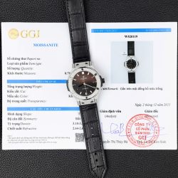 Đồng Hồ Hublot Classic Fusion Màu Đen Chế Tác Đính Kim Cương Moissanite HongKong 38mm (2)