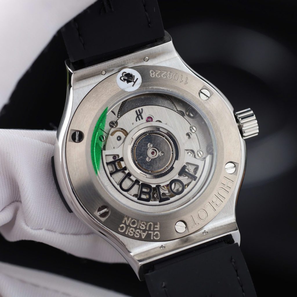 Đồng Hồ Hublot Classic Fusion Màu Đen Chế Tác Đính Kim Cương Moissanite HongKong 38mm (2)